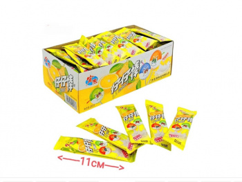 Конфета арт. 002138-2 Карамель на палочке "Апельсин со сливками" 320 г в кор.*