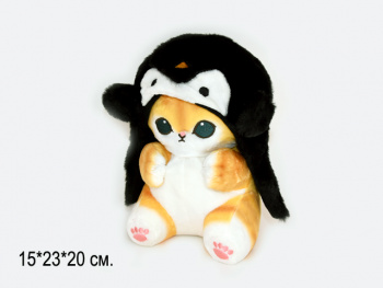 им Кошка арт. 19103-209 В шапке пингвина сидит 23 см в пак. им Кошка арт. 19103-209 В шапке пингвина сидит 23 см в пак.