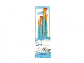 кц_Кисти арт. YL213709-4 Набор 4 шт. разноразмерных на листе