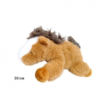 им Лошадь арт. YE25510-9 С белой мордой лежит 30 см в пак.) им Лошадь арт. YE25510-9 С белой мордой лежит 30 см в пак.)