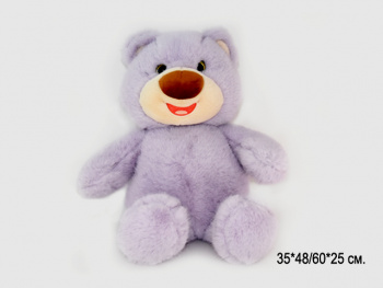 им Медведь арт. 18137-1-209 Норковый фиолетовый коричневый нос 48/60 см в пак.