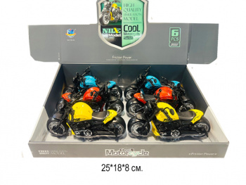 Мотоцикл инерц. арт. 706-54 Цвета микс (6 шт.) шоубокс•