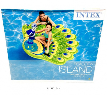 Надувн. круг арт. 1214-30 Павлин матрас 193х163х94 см в кор._ Надувн. круг арт. 1214-30 Павлин матрас 193х163х94 см в кор._