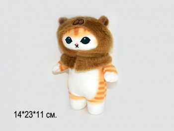 им Кошка арт. 13385-209 В шапке капибары стоит 23 см в пак. им Кошка арт. 13385-209 В шапке капибары стоит 23 см в пак.