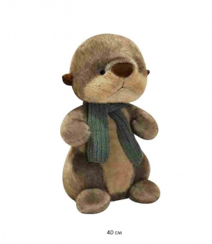 им Выдра арт. 07244-209 Серая в вязанном шарфе 40 см в пак. им Выдра арт. 07244-209 Серая в вязанном шарфе 40 см в пак.