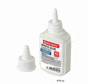 кс_Клей ПВА арт. 222923 BRAUBERG (бумага, картон, дерево) 45 г