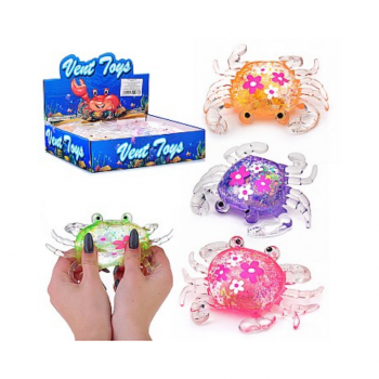 Антистресс арт. 2023-4/2906-1 Мальтоза Краб цвета микс в пак. (12 шт.) шоубокс•