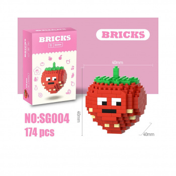 Конструктор арт. SG004-805 Микро Клубника 174 дет. в кор.