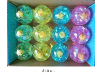 Мяч каучук. арт. 6233SQ" 6,5см (12шт) /шоубокс