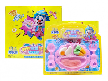 Конфета арт. 119394/119301 Набор "Обед клоуна" 2в1 с шипучкой 30 г на листе 12 шт. в кор.*