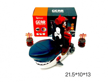 Корабль-Акула арт. SA-3 Пиратский на батар. свет, звук в кор._ Корабль-Акула арт. SA-3 Пиратский на батар. свет, звук в кор._