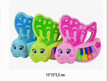 Пианино арт. 8821-21B Мини Бабочка цвета микс (12 шт.) в кор.=