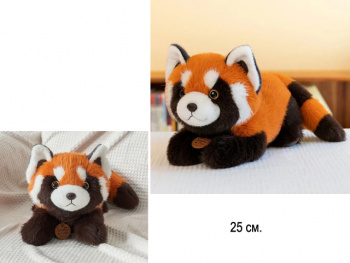 им Панда арт. 209825 Красная с круглым медальоном лежит 25 см в пак.