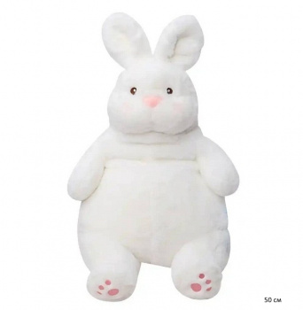 им Зайка арт. 230815-4/240418-1/2/241226-4 Белый сидит 50 см в пак.)