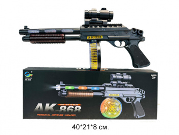 Оружие арт. AK-868 Ружье на батар. свет, звук в кор.• Оружие арт. AK-868 Ружье на батар. свет, звук в кор.•