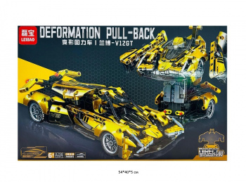 Конструктор арт. 8298 Автомобиль-трансформер инерц. 534 дет. в кор.•