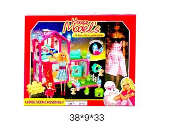 Дом для кукол арт. 556-73A С куклой, мебелью свет. в кор._ Дом для кукол арт. 556-73A С куклой, мебелью свет. в кор._