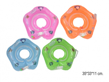 Надувной круг арт. 1215-11 На шею с ручками цвета микс_