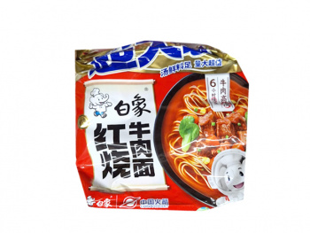 Лапша арт. 658658 БП "Белый слон" тушеная говядина 120 г в пак.;