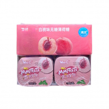 Конфета арт. 762279-3/ Драже мятное без сахара "Персик" 16 г 12 шт. в кор.*