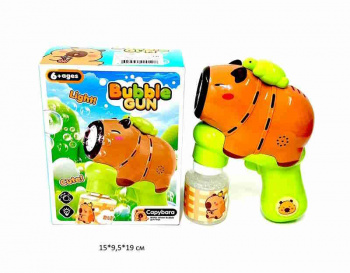 Пистолет арт. JD010 Капибара с черепахой на спине и мыльные пузыри в кор._