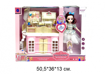 Дом для кукол арт. 668-30 С куклой и аксессуарами в кор._/10 шт./
