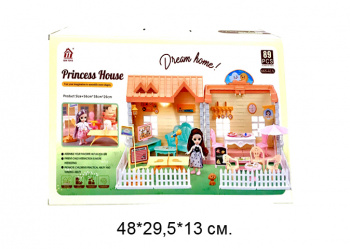 Дом для кукол арт. 668-41A С куклой и мебелью 89 дет. в кор._/12 шт./