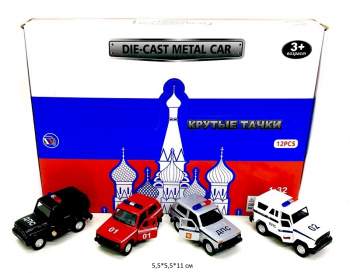 Модель металл. арт. TCC181P-182P-12D ВАЗ Нива ДПС, Пожаная, ППС (12 шт.) шоубокс_