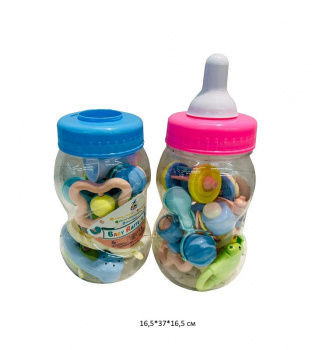 Погремушка арт. 2657B Набор в пластик "бутылочке"• Погремушка арт. 2657B Набор в пластик "бутылочке"•