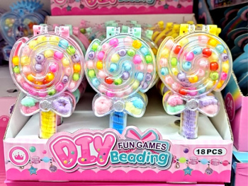 Набор для плетения арт. Z235-1 "Леденец" бусины (18 шт) шоубокс= Набор для плетения арт. Z235-1 "Леденец" бусины (18 шт) шоубокс=