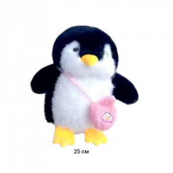 им Пингвин арт. УE250506-5-1 Черный с сумочкой 25 см в пак.) им Пингвин арт. УE250506-5-1 Черный с сумочкой 25 см в пак.)