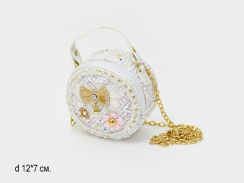 Сумка арт. MD-125 108 С цветочками круглая цвета микс в пак._