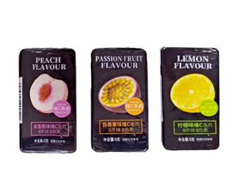 Конфета арт. 290511 Кислая маракуйя, лимон, персик в пак. 30 шт. упаковка#'