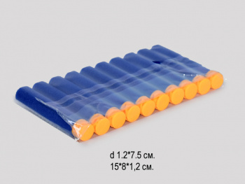 Пульки для бластера арт. E12 Синие 10 шт. в пак.•