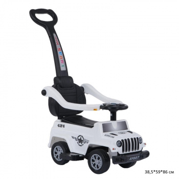 Толокар арт. 906-2 Каталка с родительской ручкой, ограничителями свет, звук БЕЛЫЙ в кор.60*29*29
