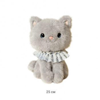 им Кошка арт. 209963 Серая с кружевным воротничком 25 см в пак. им Кошка арт. 209963 Серая с кружевным воротничком 25 см в пак.
