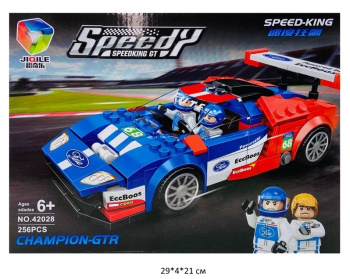 Конструктор арт. 42028 Автомобиль 256 дет. в кор.~