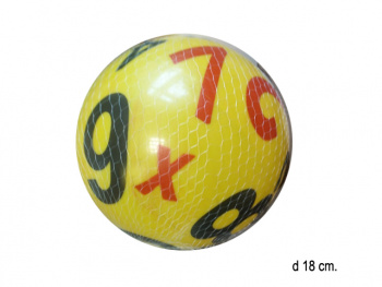 Мяч резин. арт. 017/25172-9A-4 С цифрами в сетке_
