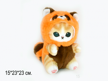 им Кошка арт. 209103 В костюме красной панды сидит 23 см в пак. им Кошка арт. 209103 В костюме красной панды сидит 23 см в пак.