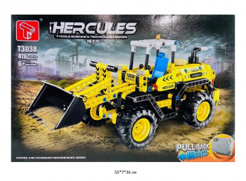 Конструктор арт. T3038 Погрузчик фронтальный инерц. 476 дет. в кор.~