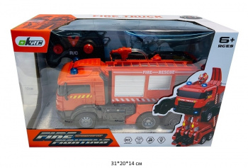Машина на р/у арт. 828-5 Пожарная Трансформер в кор.•/24 шт./