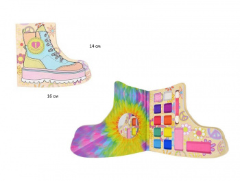 Набор косметики арт. LK2978-209 "Стильный ботинок" тени, румяна в кор.