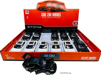 Модель металл. арт. CZ26A Порше инерц. свет, звук (12 шт.) шоубокс•
