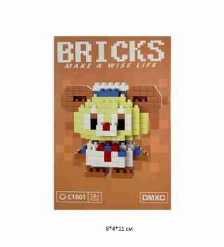 Конструктор арт. C1001-805 Микро Медведь мальчик 169 дет. в кор.~