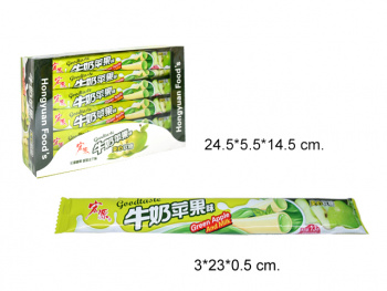 Конфета арт. 002220-3/098056-3 Жевательная "Яблоко и молоко" 16 г 30 шт. в кор.,'#*